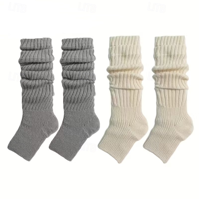 زوجان من أغطية الجوارب النسائية - حماية للساق دافئة في الشتاء بدرجات اللون البيج إلى البني بتصميم أنيق مناسب للأحذية الطويلة/الأحذية المريحة في الخريف والشتاء - إكسسوارات أحذية نسائية رائعة 2026 - $13.99 –P11