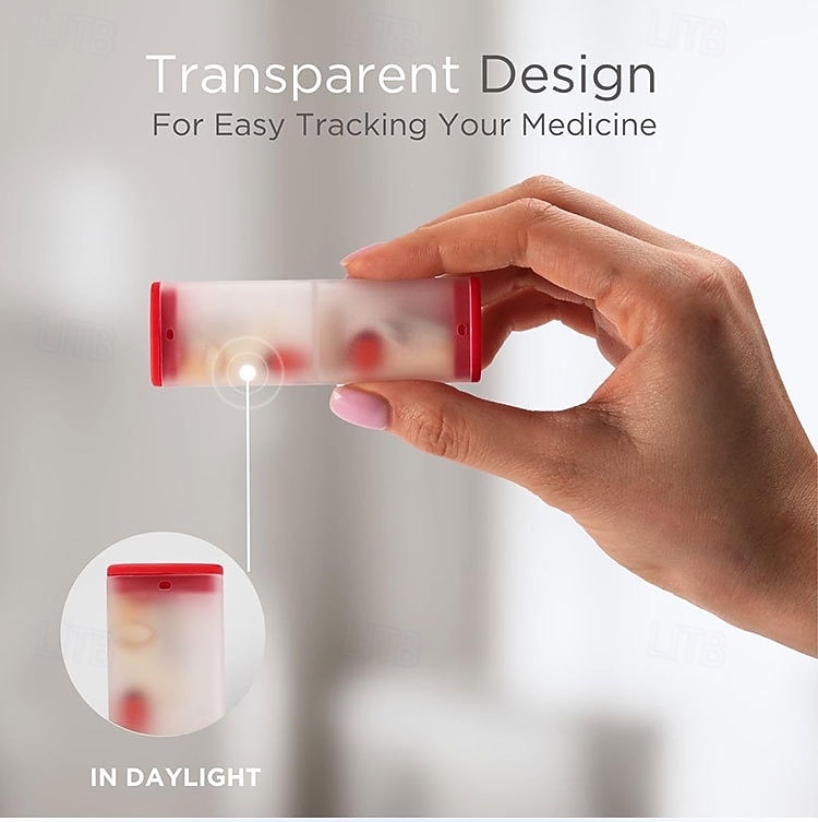 Pilulier hebdomadaire 7 jours avec 2 compartiments journaliers - format voyage, couvercle facile à ouvrir, plastique résistant, blanc - idéal pour les vitamines et l'huile de poisson &stockage de 2026 ? $21.99 –P11