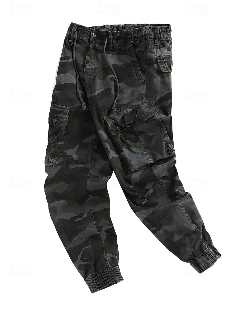 Men's Cargo Pants Trousers Drawstring Elastic Waist Multi Pocket Camo Windproof Wearable Daily Outdoor Camping & Hiking Streetwear Stylish ArmyGreen Khaki Micro-elastic 2026 - $48.99 –P9