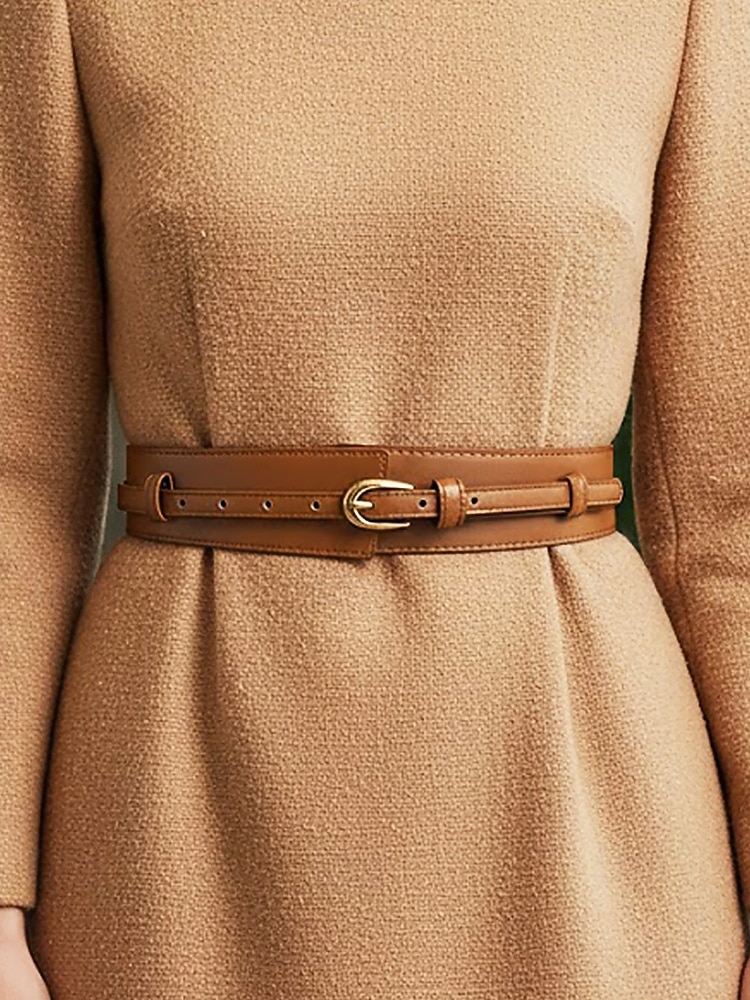 Mulheres Preto Marron Café Couro Ecológico Liga Elegante Vintage Moda Verão Primavera Outono de 2026 por $11.99 –P1