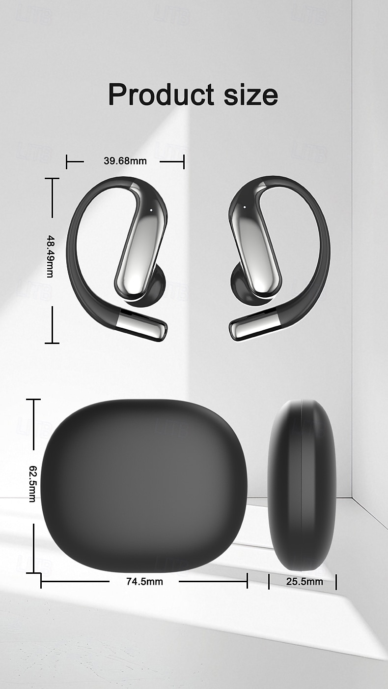 Intelligent AI Translation Earbuds Private-Mould OWS Semi-In-Ear Sports Earhook Bluetooth Earphones Extra-Long Battery Life Valentine's Day Gift 2026 - $26.99 –P14