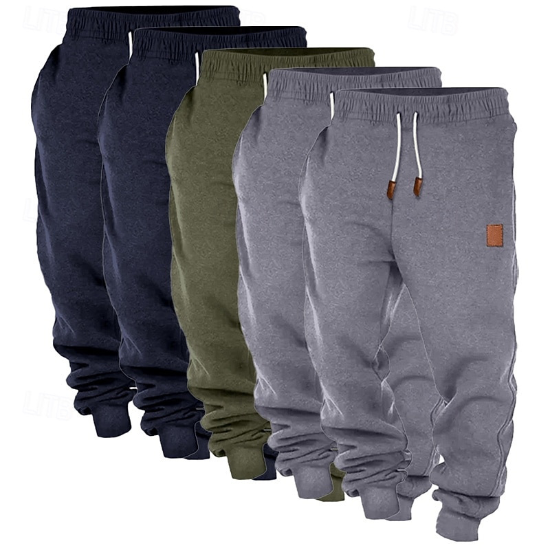 Per uomo Pantaloni da tuta Joggers Pantaloni in Pile Pantaloni Coulisse Elastico in vita Confezione multipla Semplice Comodità Lunghezza intera All'aperto Quotidiano Uscire Stile Classico Essenziale del 2026 a $53.99 –P7