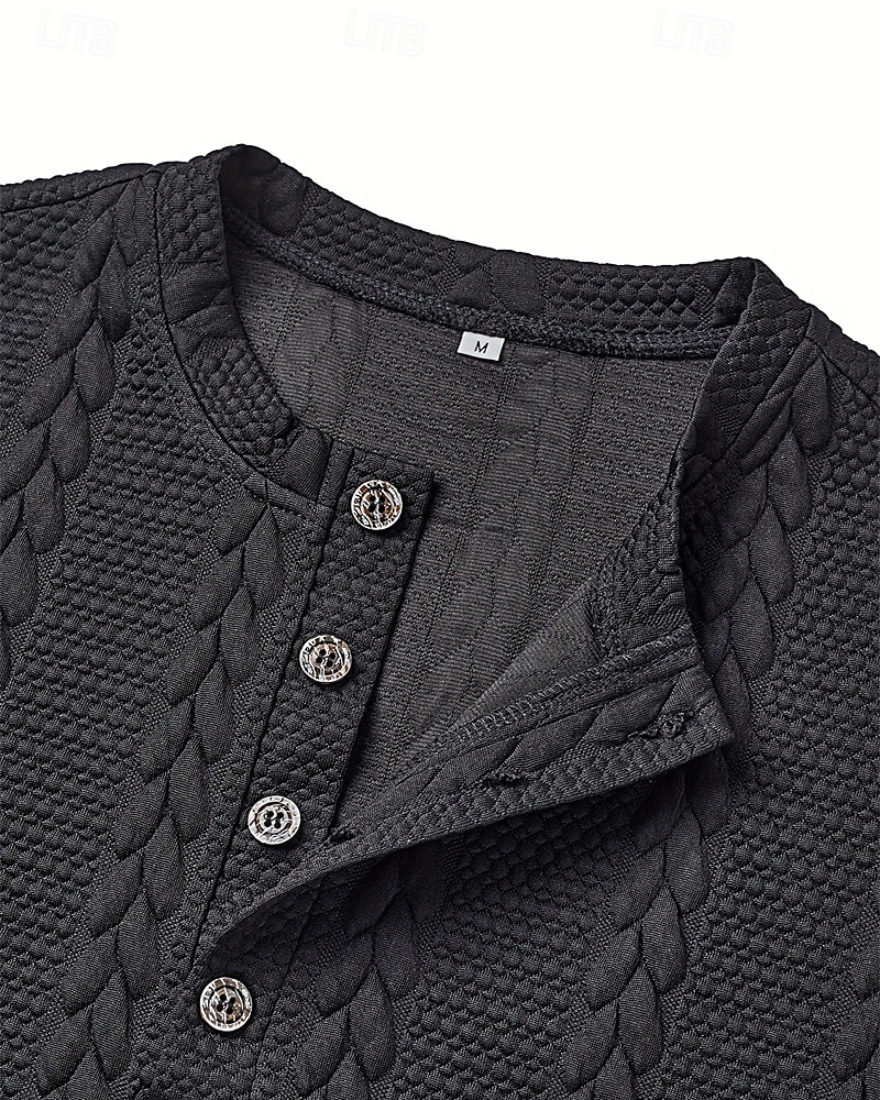 Homme Sweat-shirt Pull Noir Henley Uni Jacquard Sport & Loisir Occasionnel Quotidien Streetwear Vêtements de sport Occasionnel Automne Hiver Vêtement Tenue Pulls Capuche Pulls molletonnés de 2026 ? $29.99 –P4