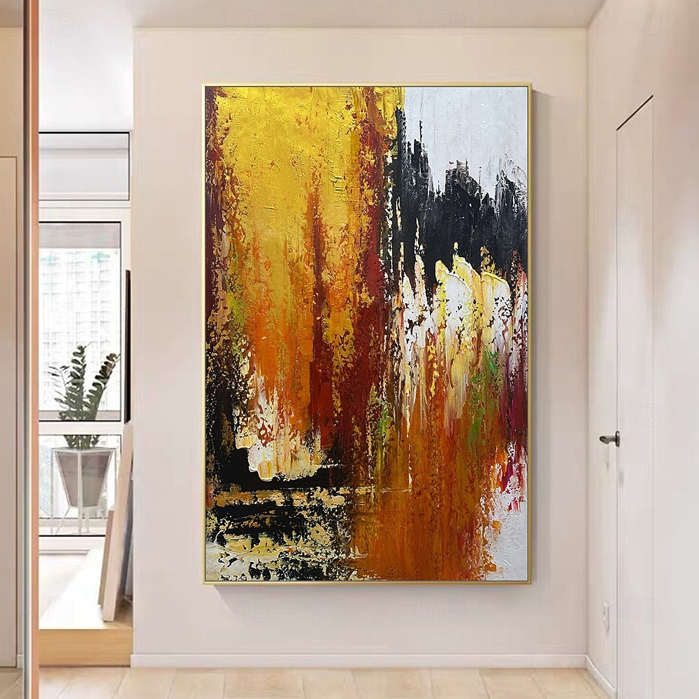 Hang-malované olejomalba Ručně malované Vertikální Abstraktní Moderní Bez vnitřní rám 2026 - $107.99 –P2