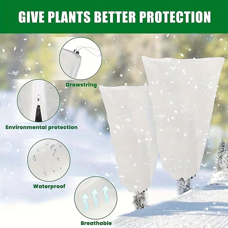 2 buc huse pentru plante, protecție împotriva înghețului, pungi reutilizabile pentru plante în aer liber, cu șnur, pentru arbuști și copaci de exterior 2026 - $17.49 –P4