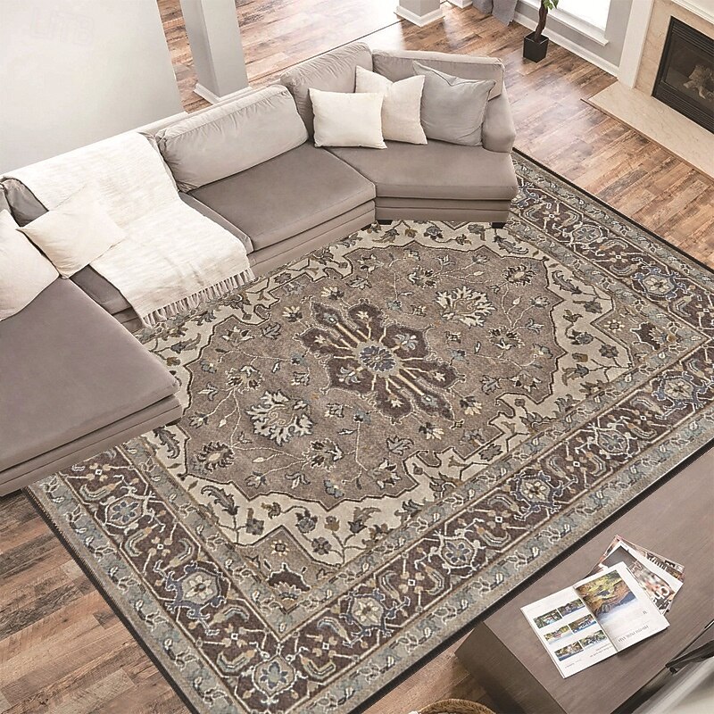 Covor vintage în stil etnic persan, durabil, rezistent la murdărie, pentru canapea și măsuță de cafea, pentru dormitor, noptieră, covoraș, decor pentru casă 2026 - $13.49 –P9
