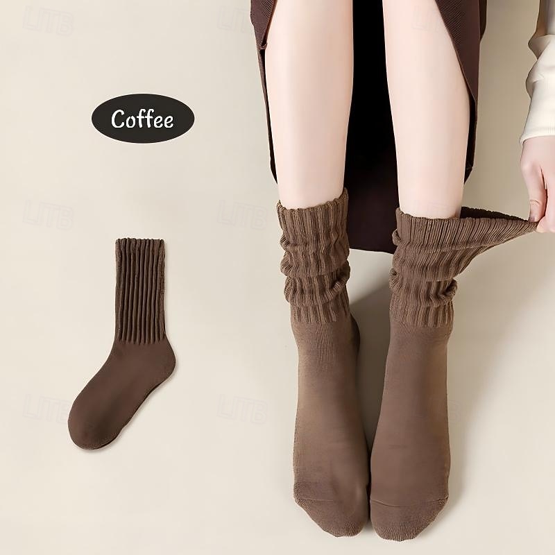 גרביים רפויות לנשים, גרבי מגפיים מרופדות לבנות, סרוגות עבות ואריכות ימים, אופנתיות רחוב, אופנתי, סתיו חורף, קז'ואל, ספורטיבי, חמים ונעימים, גרביים לנשים 2026 - $5.49 –P7