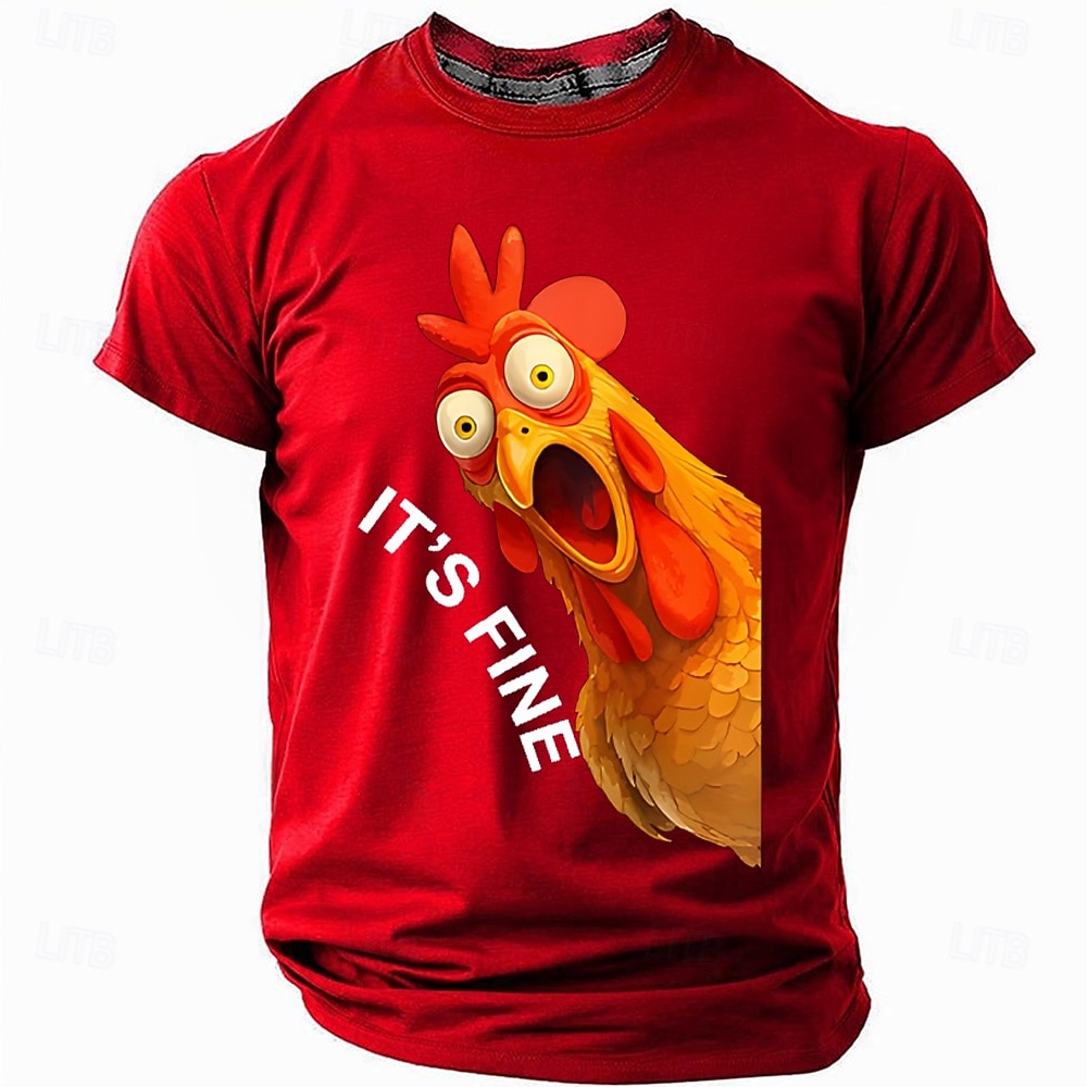 Camiseta divertida con un gallo, ideal para hombres. Un regalo perfecto para tu esposo o amigos. 2025 - $19.99 –P4