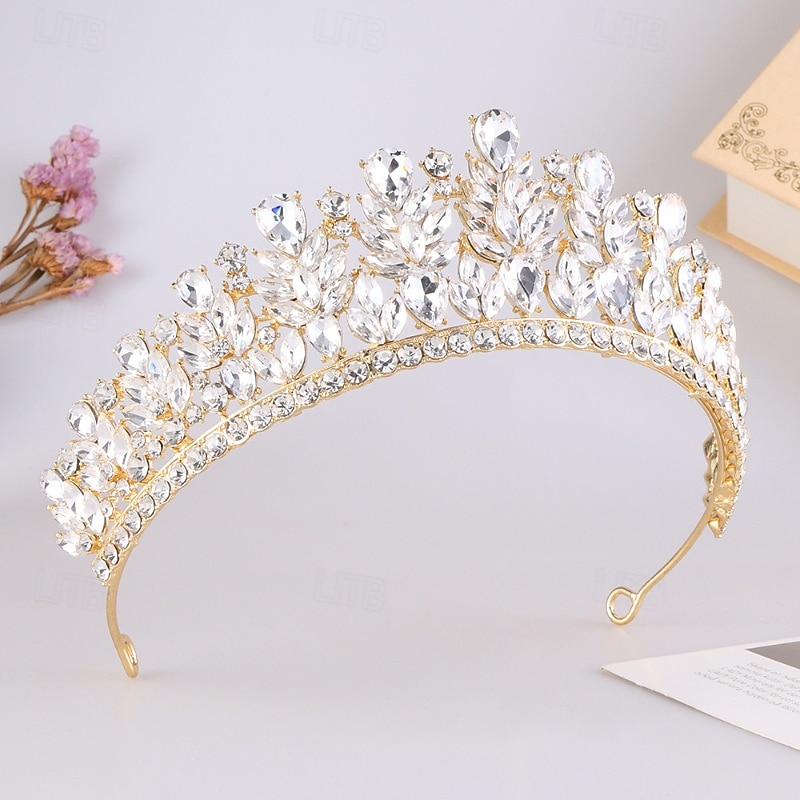Tiaras de la corona Vestimenta de Cabeza Legierung Boda Cumpleaños Elegante Estilo lindo Con Cristal Celada Sombreros 2026 - €22.99 –P8