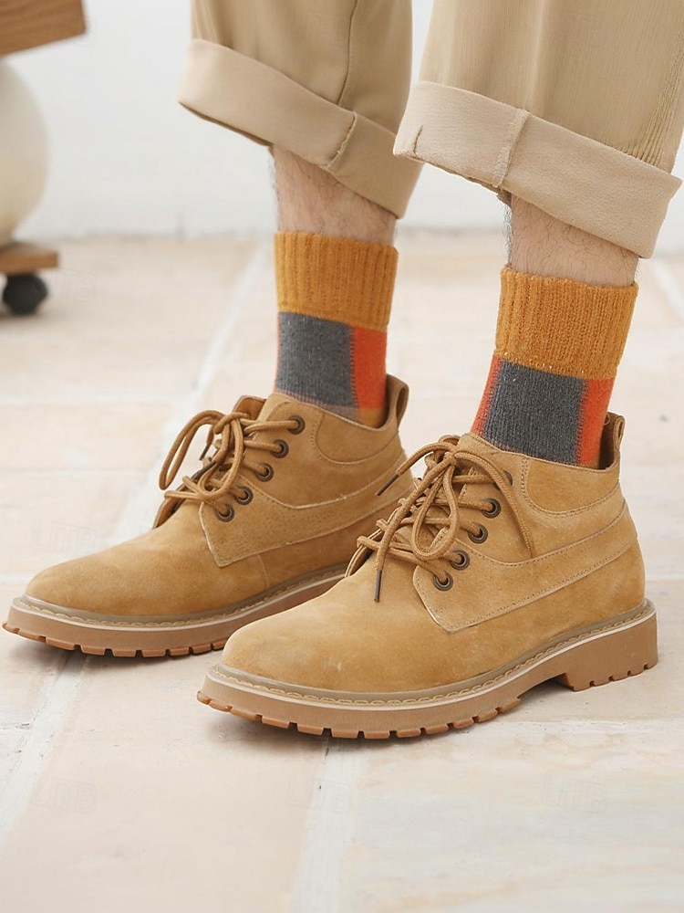 skarpetki męskie z mieszanki bawełny, zestaw 5 par, wiele opcji kolorystycznych i wzorów, wygodne i stylowe do noszenia na co dzień i zimą 2026 - $11.99 –P3