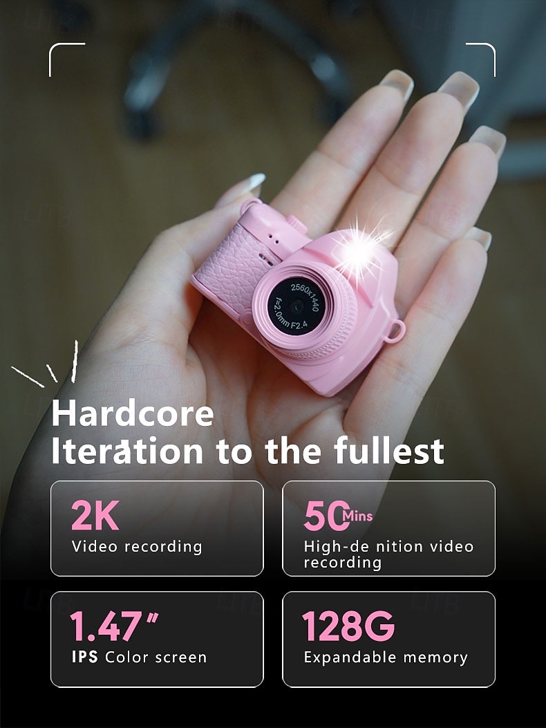 Миниатюрная цифровая камера-брелок, компактный портативный микрорегистратор с датчиком малого пикселя 1440p 2k, мини-камера размером с большой палец, микровидеокамера-брелок 2025 - $32.99 –P2