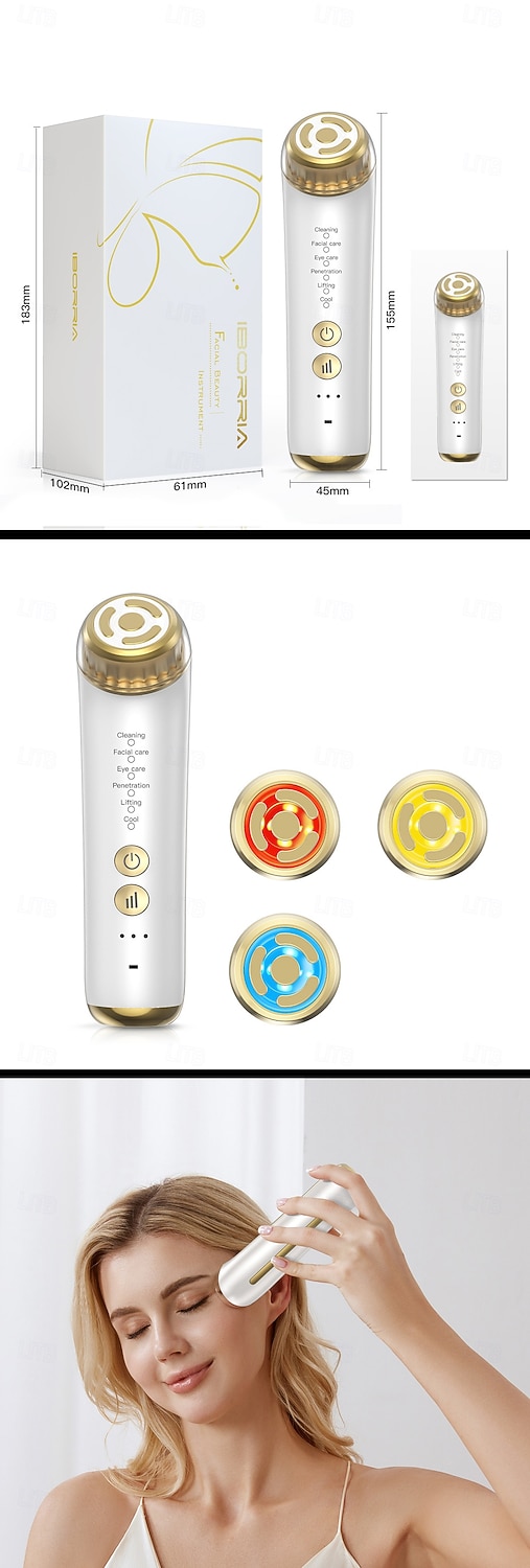 New Hot Selling EMS Micro Current RF Beauty Device Home Facial Introduction Device Multifunctional Facial Beauty Device Clear Pores Dirt Fade Wrinkles Increase Skin Elasticity Combined with RF 2026 - $102.99 –P1
