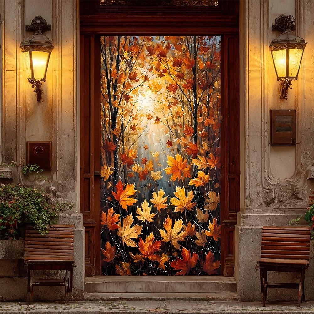 Halloween Afișe Capacul ușii Bannere în aer liber Peisaj de toamnă Drăguţ #D Petrecere Cămin Cameră pentru adolescenți Cămin universitar Dormitor de fraternitate în peștera bărbaților pentru băieți 2026 - $19.99 –P3