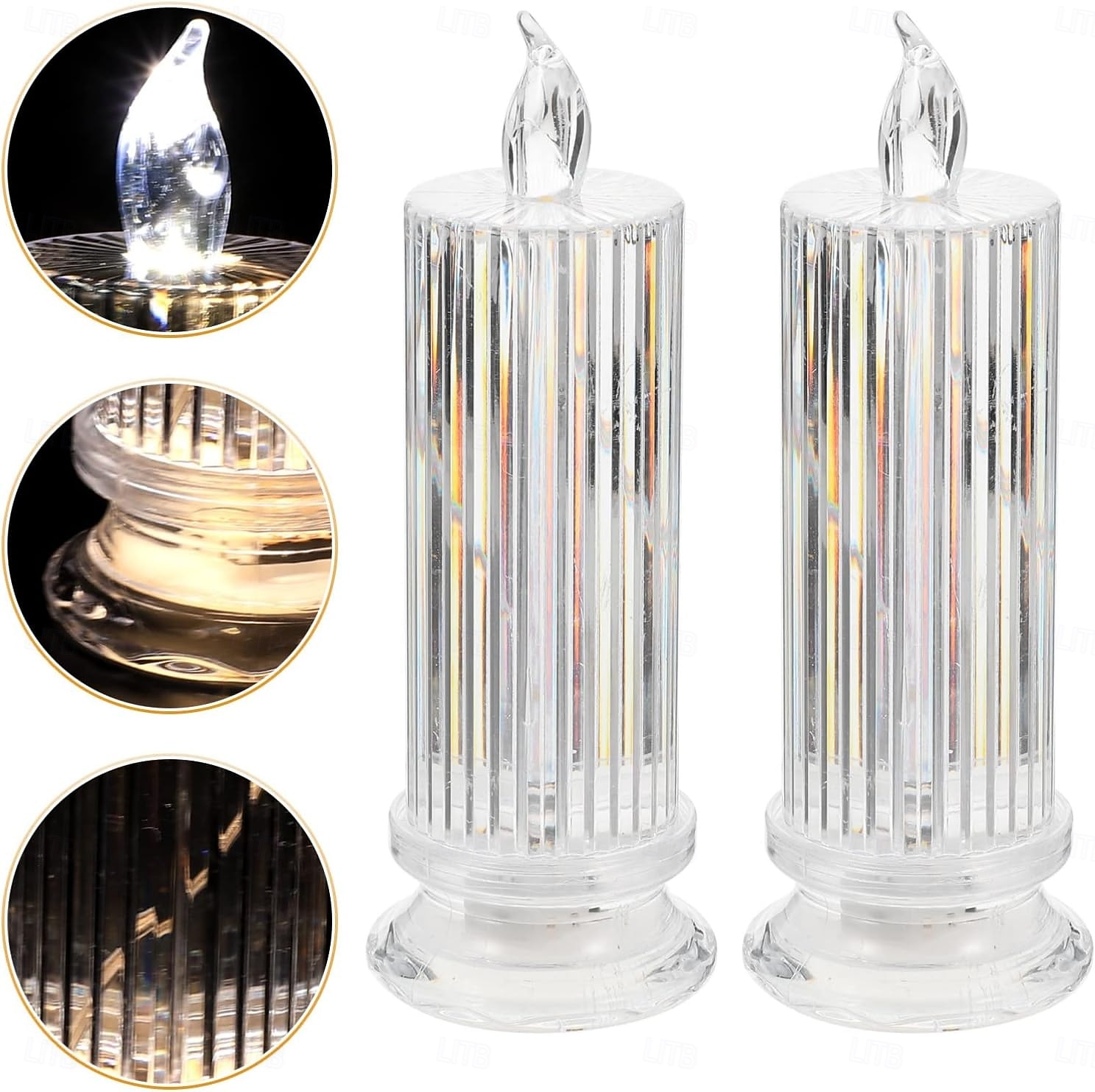 Elektroniczna Świeca Światło Elektryczna Świeczka Sztuczna Podstawka Świecy Długo Paląca Się Świeca Glitrowa Lampka Pamięci Świeca Bezpłomieniowa Światło Okienne Plastikowa Romantyczna 2026 - $12.99 –P3