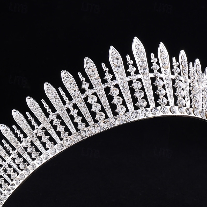 Korunní čelenky Čelenka Slitina Svatební Narozeniny Elegantní Roztomilý S Štras Přílba Pokrývky Hlavy 2025 - $9.99 –P4