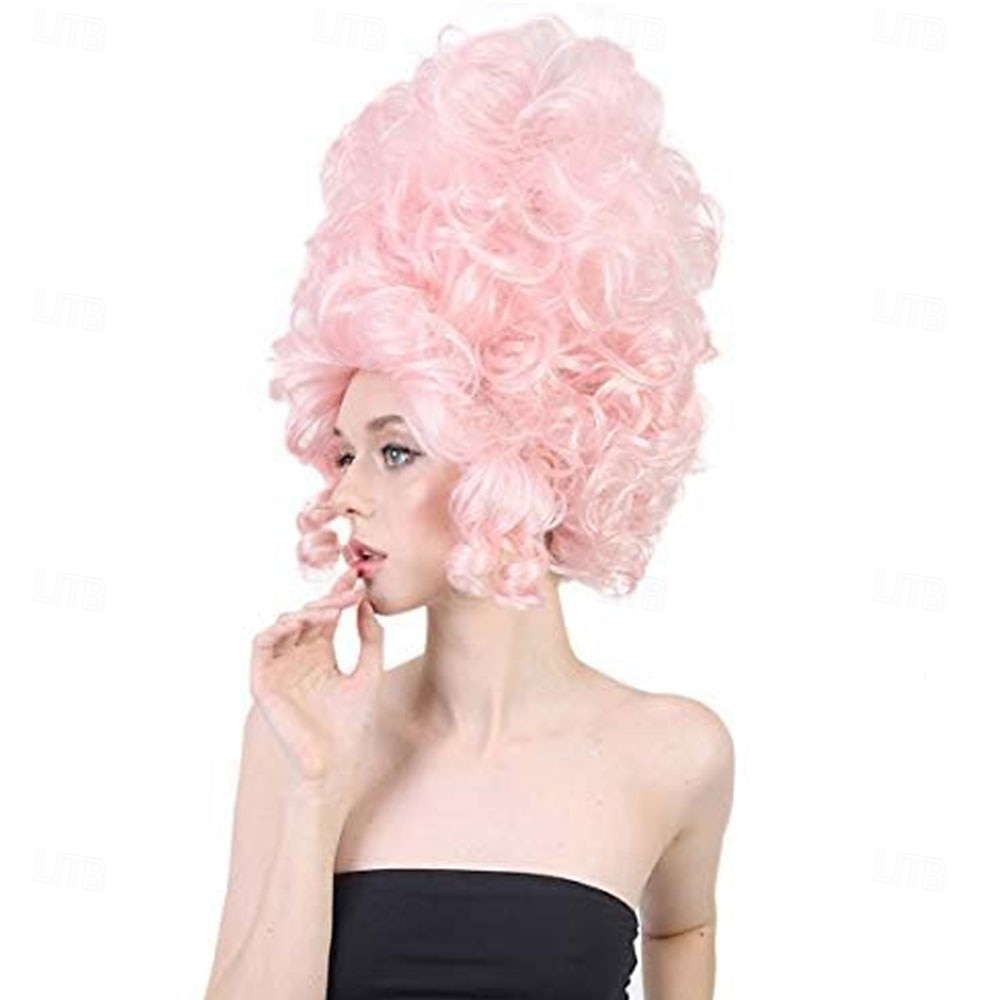 Peruca Estilo Rococó Revolução Francesa Para Mulheres Cosplay de Personagem Rainha Peruca Com Touca Sem Capas de Fibra Sintética de 2026 por $24.99 –P6