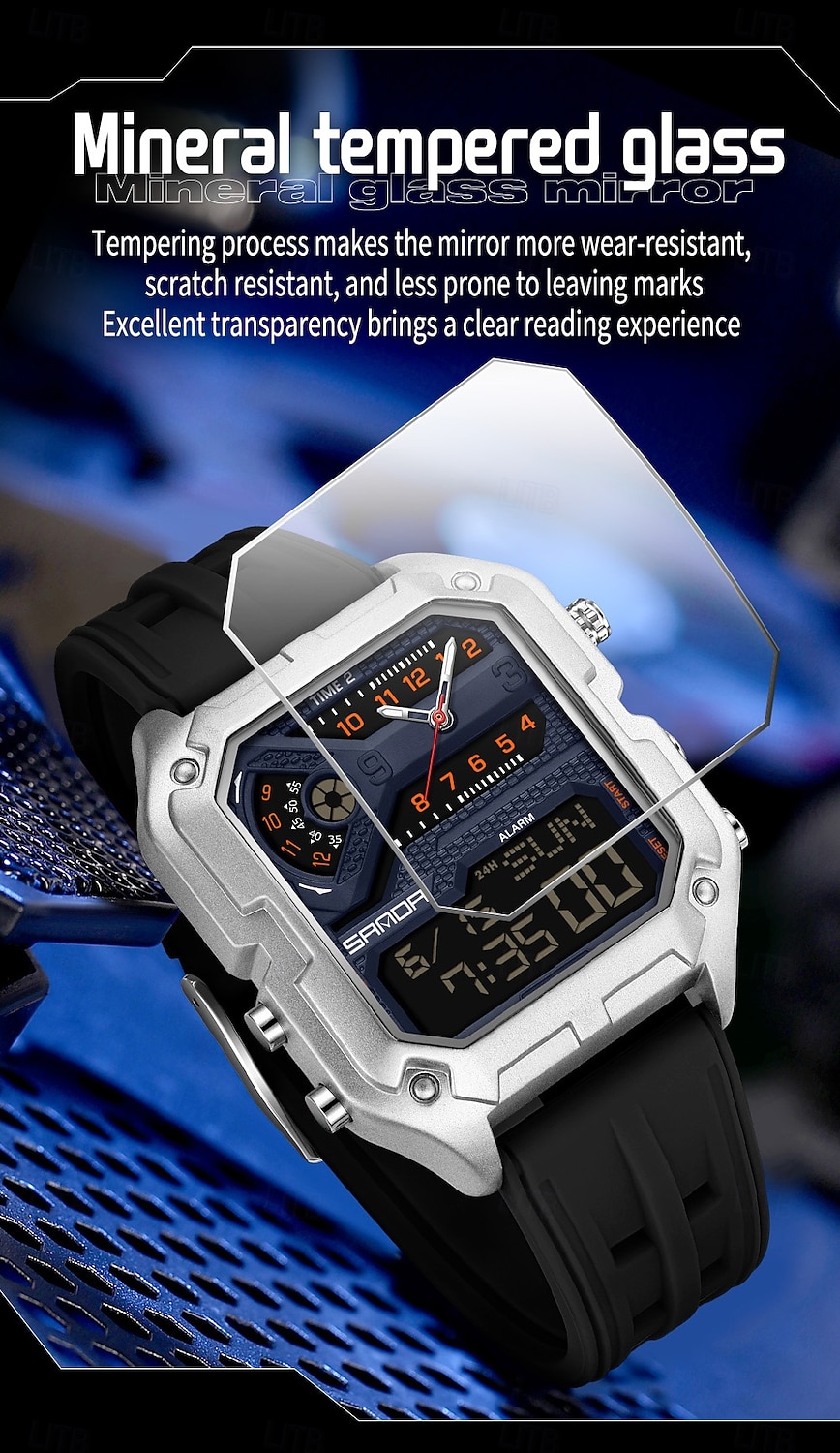 SANDA 6278 Brand Fashion Men's Electronic Watch Multifunction Alarm Clock Luminous Calendar Sports Digital Watches 2026 - $47.99 –P11