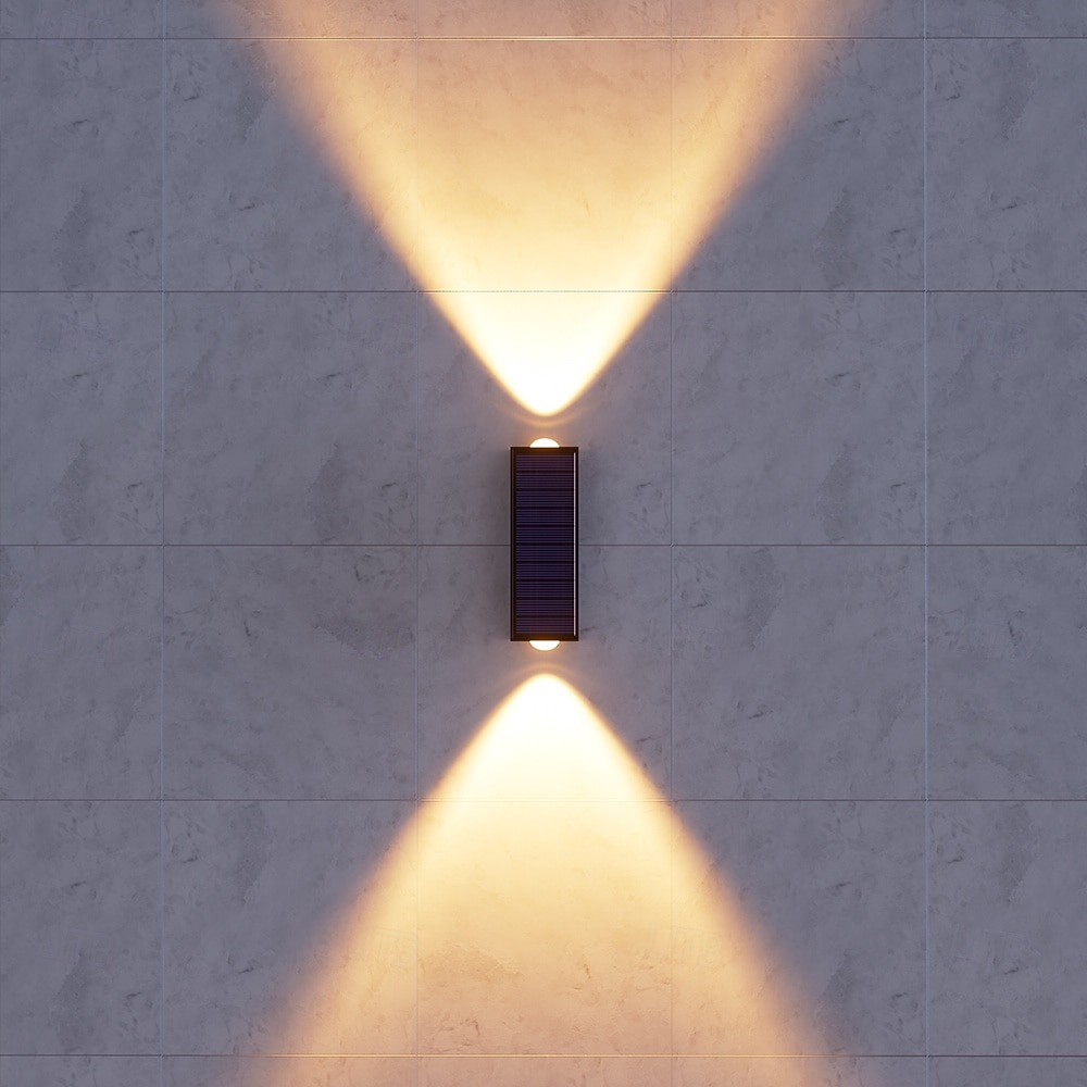 Conjunto de 4 luminárias solares de parede para exterior, à prova d'água, para pátio, jardim, varanda, cerca ou alpendre, ideais para decoração de Natal e feriados. de 2026 por $32.99 –P4