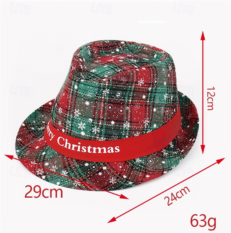 Pánské Sluneční klobouk Párty Čapka Vánoční čepice Rubínově červená Polyester Módní Na běžné nošení Vánoce Večírek Pléd Sněhová vločka Proti sluci Prodyšné 2025 - $7.49 –P5