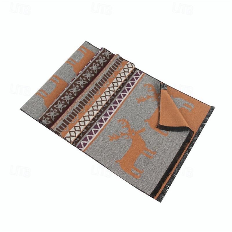 Муж. Прямоугольный платок на открытом воздухе На каждый день Повседневные Темно-красный Красный ШАРФ 2026 - $10.49 –P1