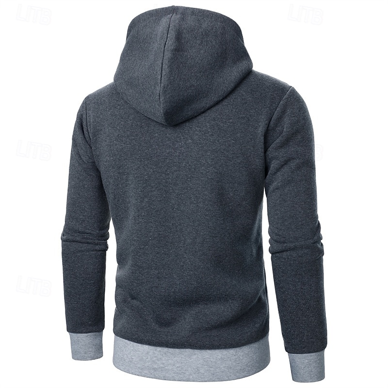 Homme Sweat à capuche Noir Gris Clair Gris foncé À capuche Bloc de Couleur Patchwork Avec Poches Sport & Loisir Quotidien Fête Polyester Streetwear Basique Occasionnel Automne Hiver Vêtement Tenue de 2026 ? $25.99 –P9