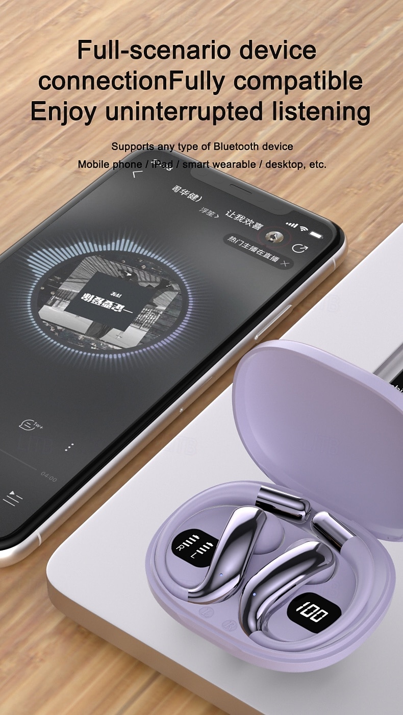 Intelligent AI Translation Earbuds Private-Mould OWS Semi-In-Ear Sports Earhook Bluetooth Earphones Extra-Long Battery Life Valentine's Day Gift 2026 - $26.99 –P10