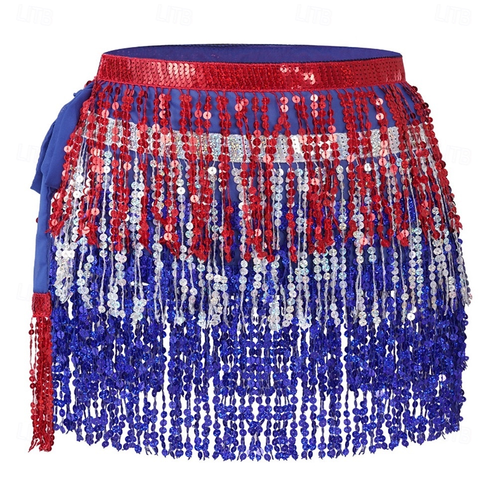 Carnival 2026 Rio Carnival Samba Dancewear Belly Dance Skirt Hip Scarf Dance Hip Belt Latin Dance Hula Hip Scarf Brazil Festival Performance Costume 2026 - $26.99 –P10