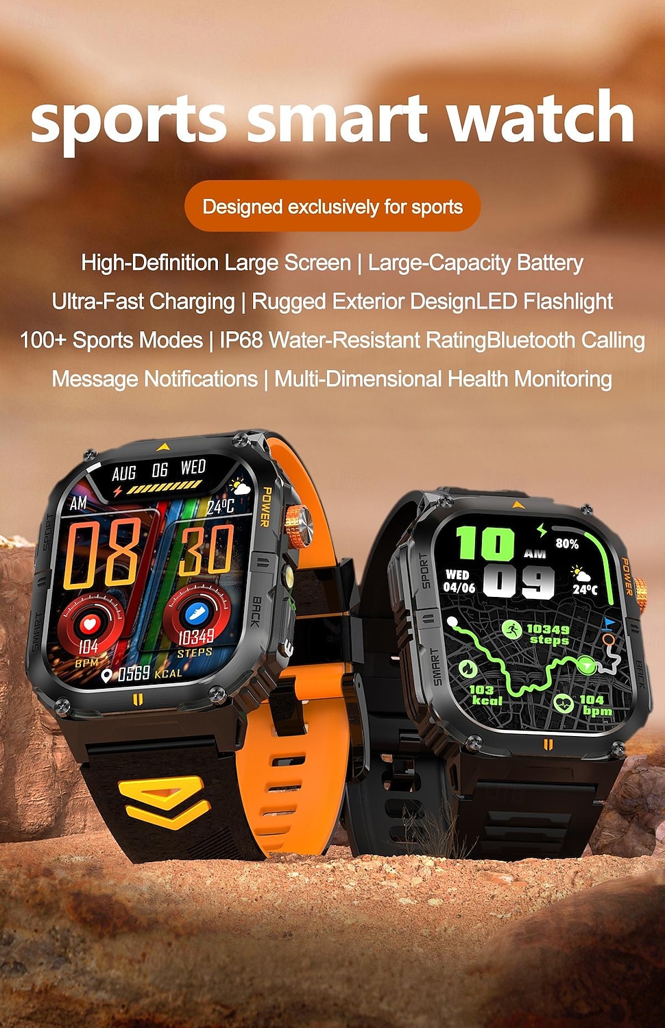 Новые умные часы с аккумулятором 1000 мА·ч, 25-дневным временем работы, мониторингом сна, несколькими функциями напоминания, корпусом из цинкового сплава, ремешком из жидкого силикона! Подходит для 2025 - $36.99 –P1