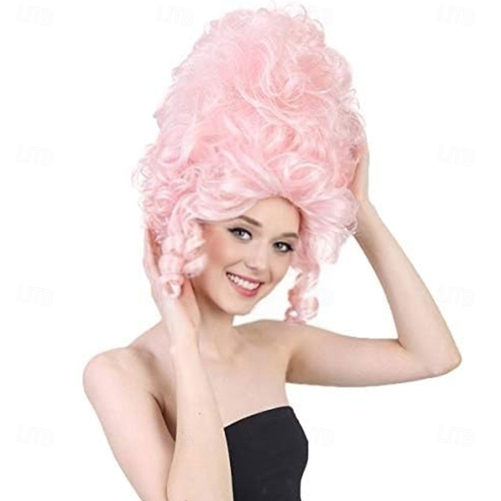 Peruca Estilo Rococó Revolução Francesa Para Mulheres Cosplay de Personagem Rainha Peruca Com Touca Sem Capas de Fibra Sintética de 2026 por $24.99 –P1