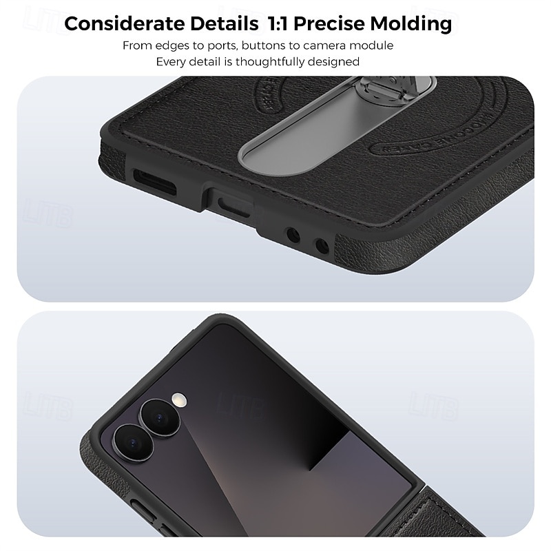 Phone Case For Samsung Galaxy Z Flip 7 Z Flip 6 Z Flip 5 Z Flip 4 Z Flip 3 Back Cover Magnetic Adsorption with Stand Holder Magnetic Support Wireless Charging Retro PC PU Leather 2026 - $20.99 –P6
