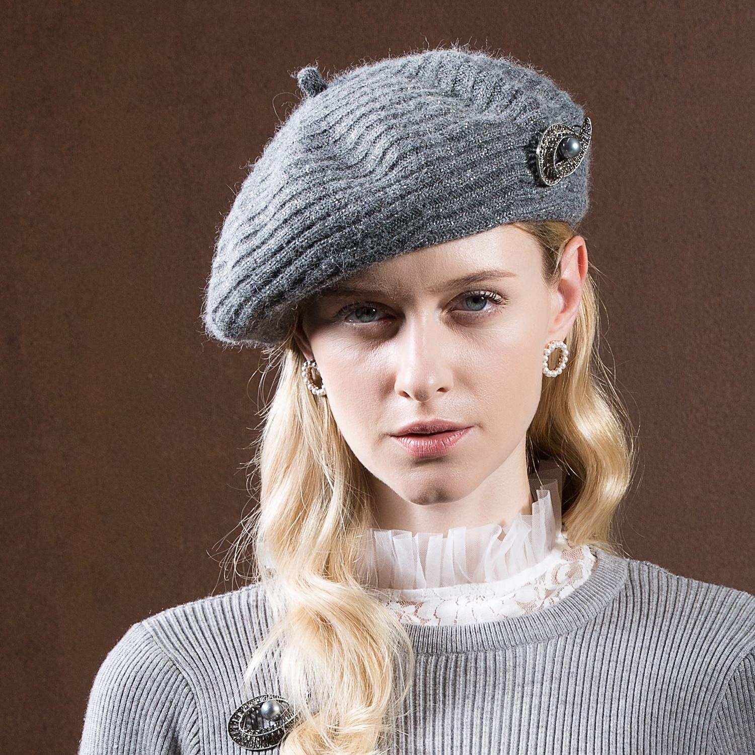 Hats synthetic fibre Beret Hat Floppy Hat Casual Holiday Classical Classic With Crystals Pure Color Headpiece Headwear 2026 - $28.99 –P8