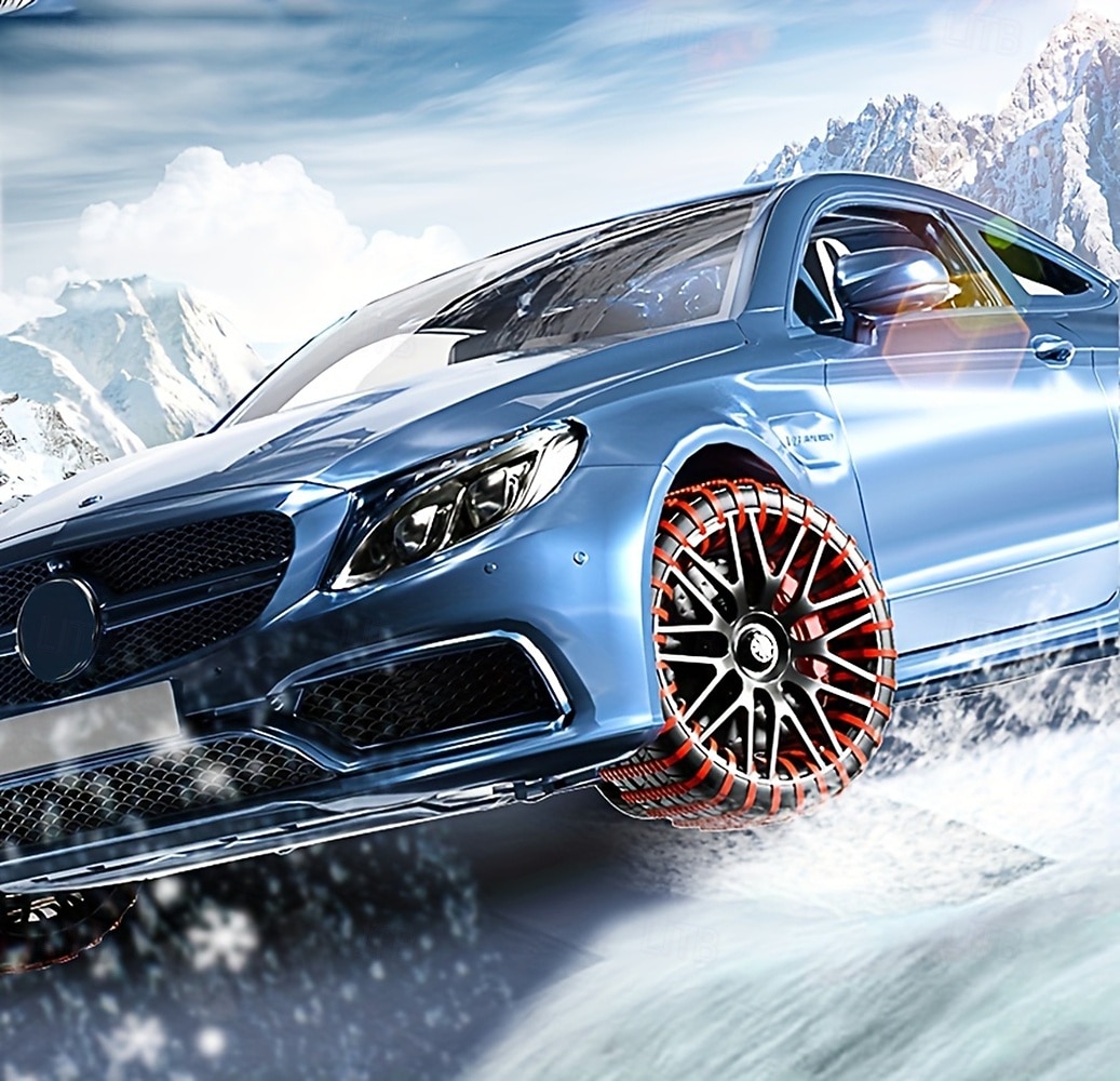 Correntes antiderrapantes reversíveis 12/24/36 para pneus de carros na neve, sem danificar os pneus, para SUVs, sedãs, vans, off-road, correntes de neve universais de emergência, novo material menos de 2026 por $20.99 –P2