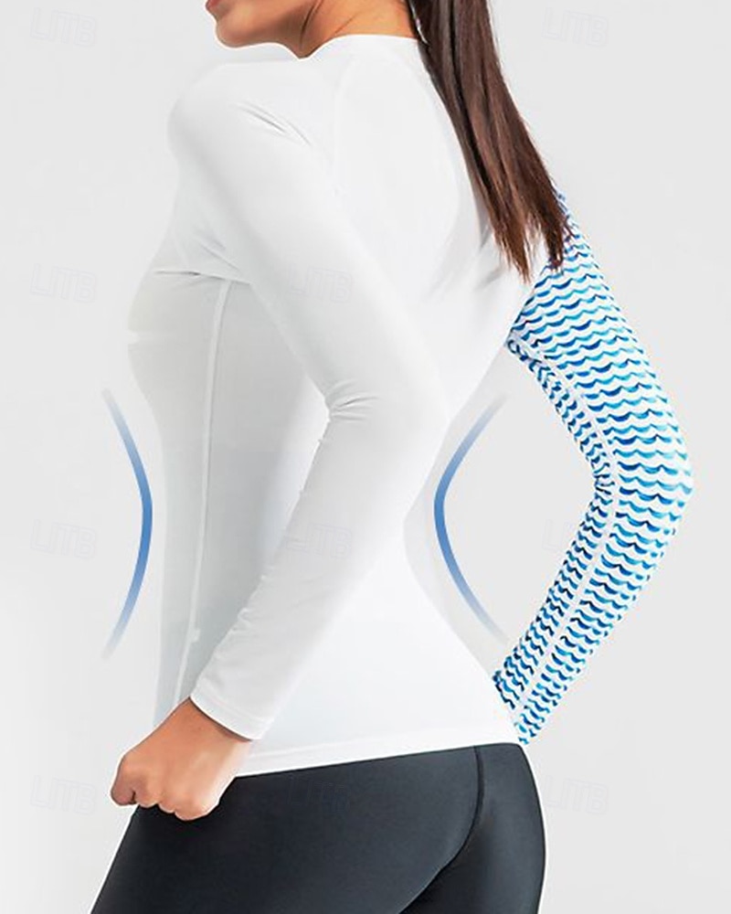 Damskie Rashguard 2-częściowy Spodnie do stroju kąpielowego Koszulka surfingowa Pasek UPF50+ Oddychający Długi rękaw Kombinezony nurkowe Surfing Kajakarstwo Nurkowanie z rurką Zima 2026 - $59.99 –P4