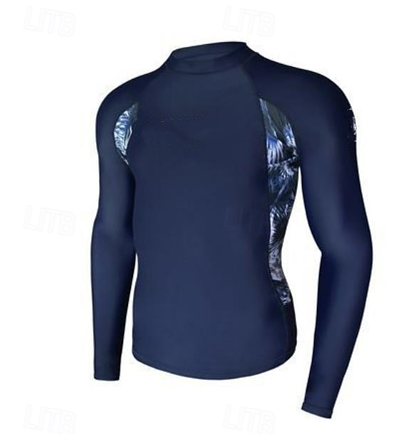 Herre Rash-guard Svømmeskjorte UPF50+ Hurtigtørkende Lettvekt Langermet Ikke-Klø Klær Badedrakt Surfing Strand Vannsport Svømming Lapper Sommer 2025 - $30.99 –P18