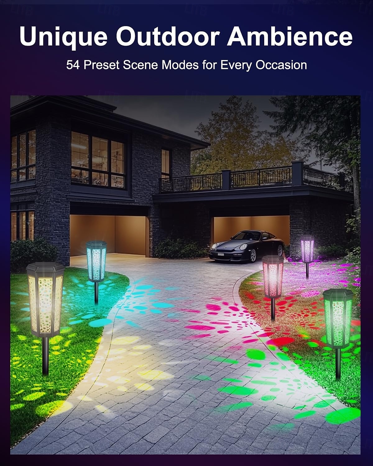 1 buc 1 W Lumini Solare LED Lumini și felinare ale căii Sculptură și lumini de peisaj Rezistent la apă RGB + Cald RGB + alb 1.2 V Lumina Exterior Curte Grădină 2 LED-uri de margele 2026 - $21.99 –P4