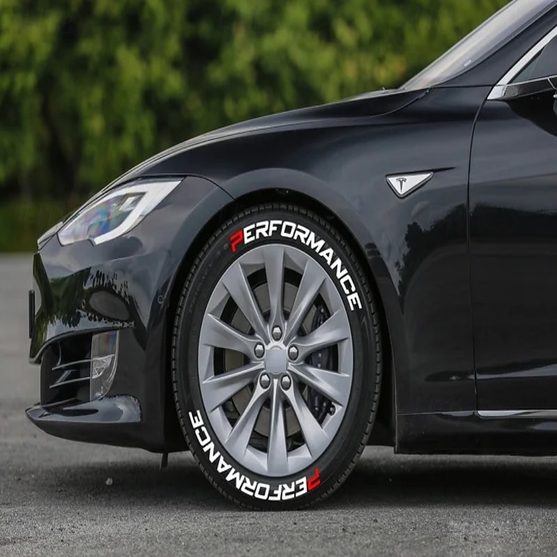 8 قطع/مجموعة ملصقات ديكور لإطارات السيارات ضبط السيارة ملصقات ثلاثية الأبعاد دائمة من مادة البولي فينيل كلوريد ملصقات حروف تسمية السيارات للأداء 2025 - $22.99 –P13