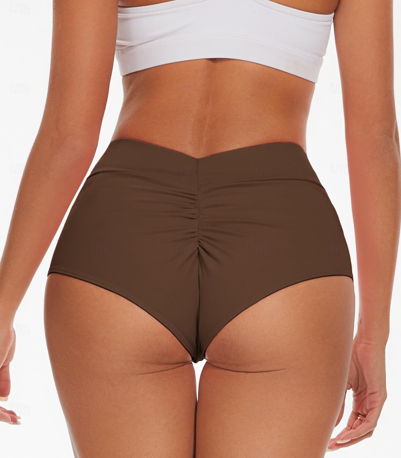 Damen dehnbare Boxershorts Badeanzug Dehnbare Boxershorts Shorts Hohe Taille Urlaub Strandbekleidung Einfarbiger ärmelloser Badeanzug 2026 - $22.99 –P9