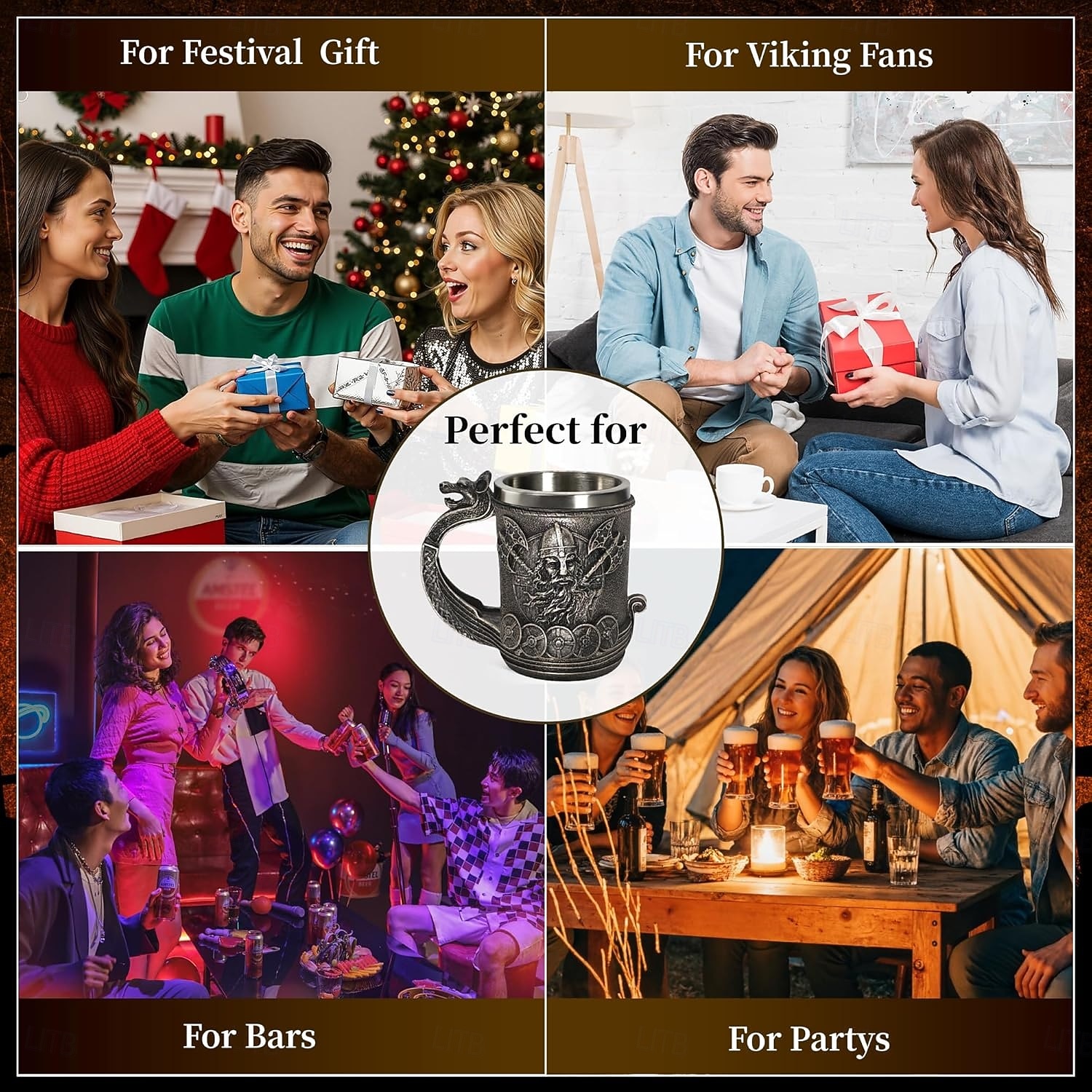 Кружка для кофе и пива с декором в стиле викингов и ручкой в виде дракона, подарки в стиле викингов для мужчин, пивные кружки для мужчин, средневековые украшения в стиле ренессанс, 18 унций 2026 - $28.99 –P6