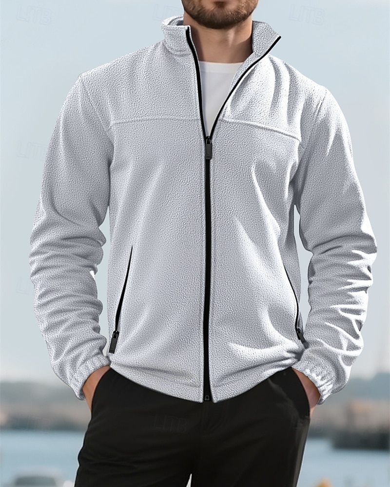 Per uomo Cappotto Invernale Giacca in Pile Giacca Casual All'aperto Quotidiano Calore Termico Tasca Cerniera completa Autunno Inverno Plaid Streetwear Sport e Outdoor Collo alla coreana Regolare del 2026 a $31.99 –P13