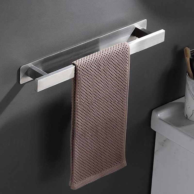 törölközőtartó, erősen öntapadó fekete törölközőtartó rozsdamentes acél falra szerelhető 2025 - $44.99 –P3