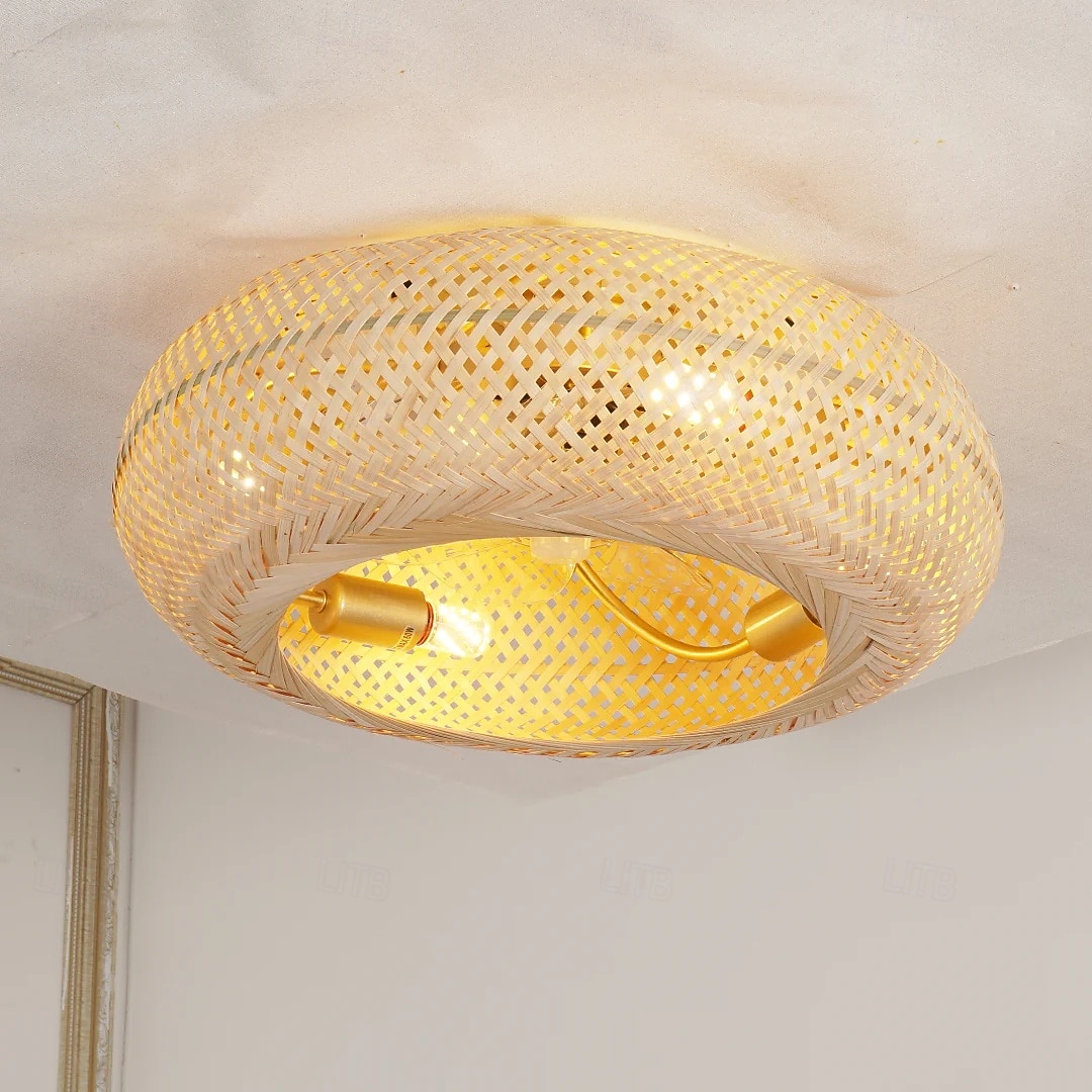 ventilatore da soffitto in bambù con luce del 2026 a $230.29 –P10