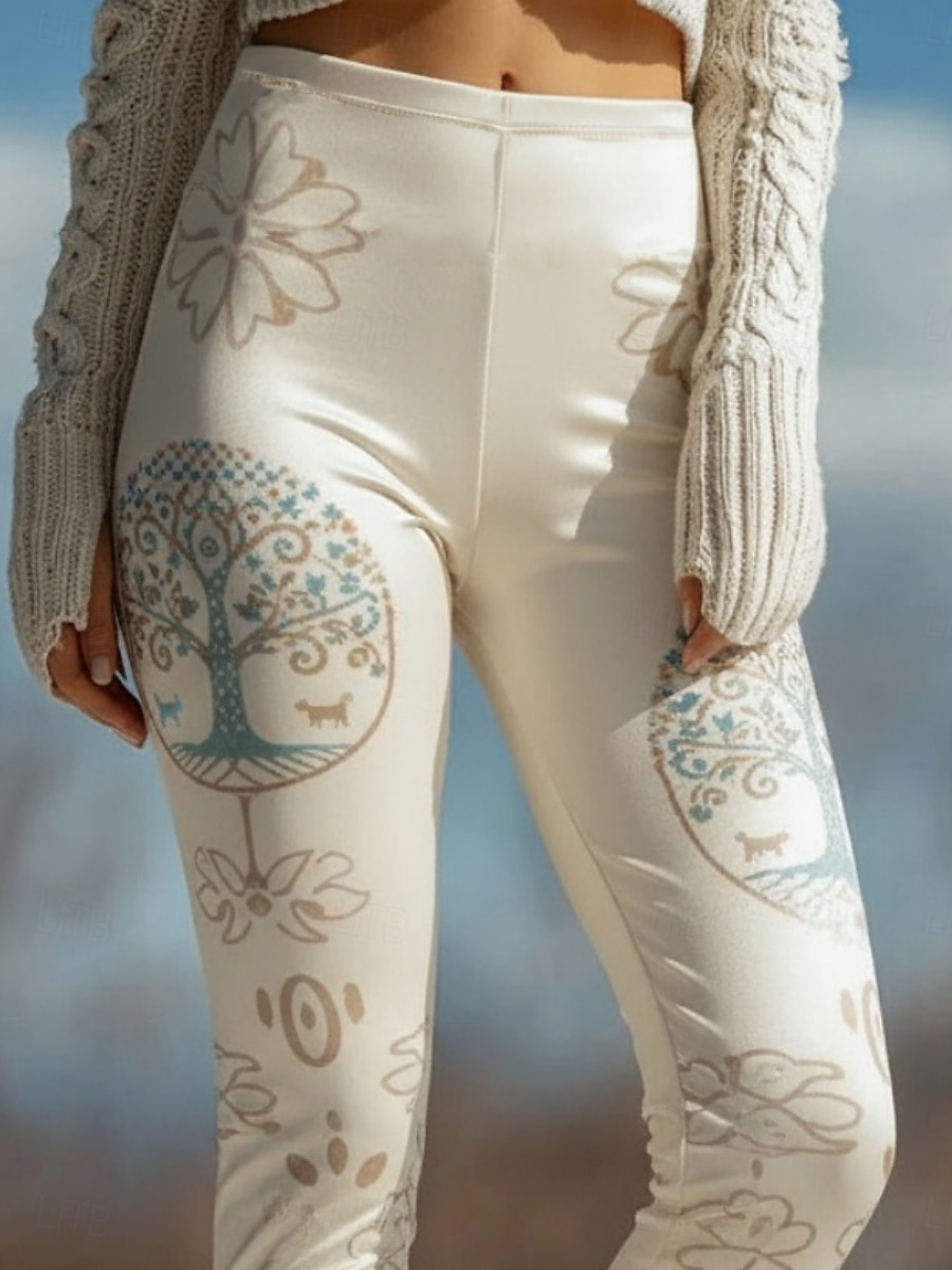 Per donna Leggings Leggings comodi Vacanza Vintage Stile Etnico Lunghezza intera Vita Alta Grafico Albero Stampa Confortevole Elasticizzato Casuale Quotidiano Vacanza Blu Primavera Autunno del 2026 a $20.99 –P3