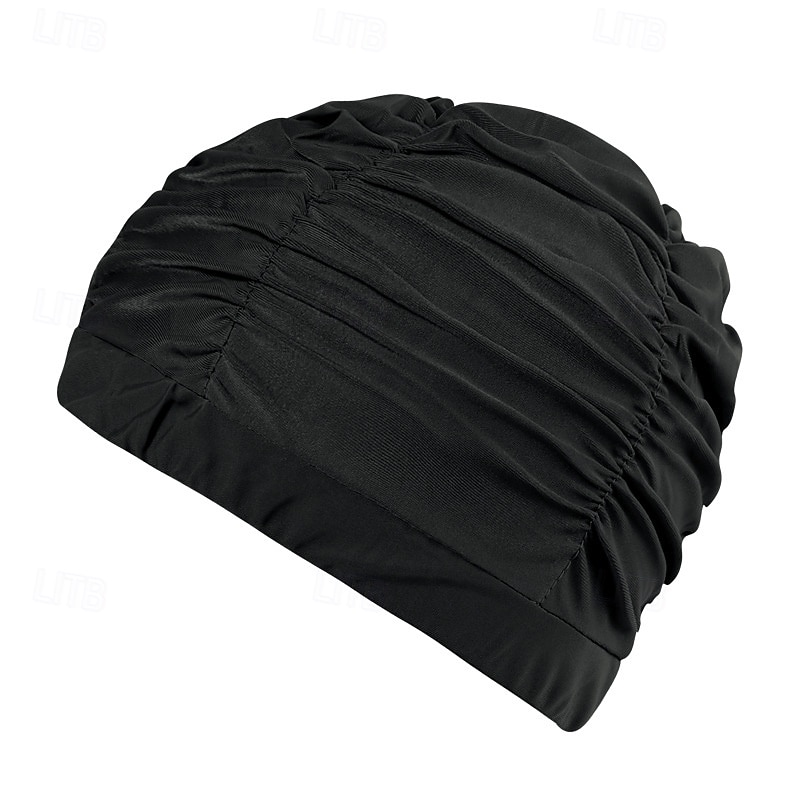 Ruched Swim Cap Shower Caps Bathing Cap for Adults Polyester / Polyamide Waterproof Hair Protection Surfing Beach 2026 - $5.49 –P4