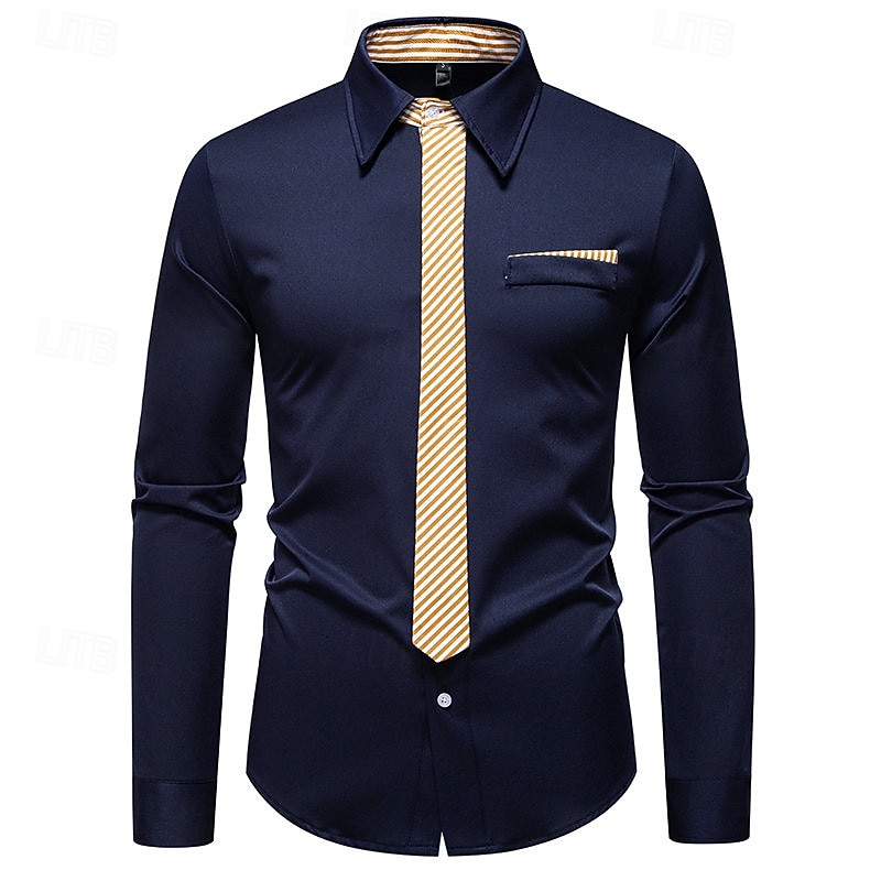 Loucos anos 20 Anos 20 Retro Vintage Blusa / Camisa Mafioso Padrinho Corte Justo Fantasia Homens Baile de Máscaras Traje de festa para noite Negócio / Cerimônia / Casamento Festa de Solteira Adulto de 2026 por $32.99 –P16