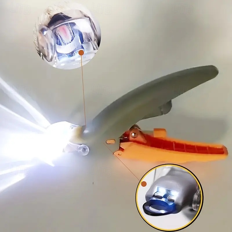 Светодиодная машинка для стрижки когтей для домашних животных с эргономичной нескользящей ручкой - точная для кошек &Когтерез для собак для безопасной и легкой стрижки — необходимые принадлежности для 2025 - $15.99 –P4