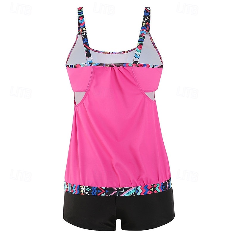 Mujer Bañadores 2 piezas Slips Traje de baño Espalda al Aire Vacaciones Ropa de playa Graphic Leopardo Escote Redondo Sin Mangas Trajes de baño 2026 - $28.99 –P13