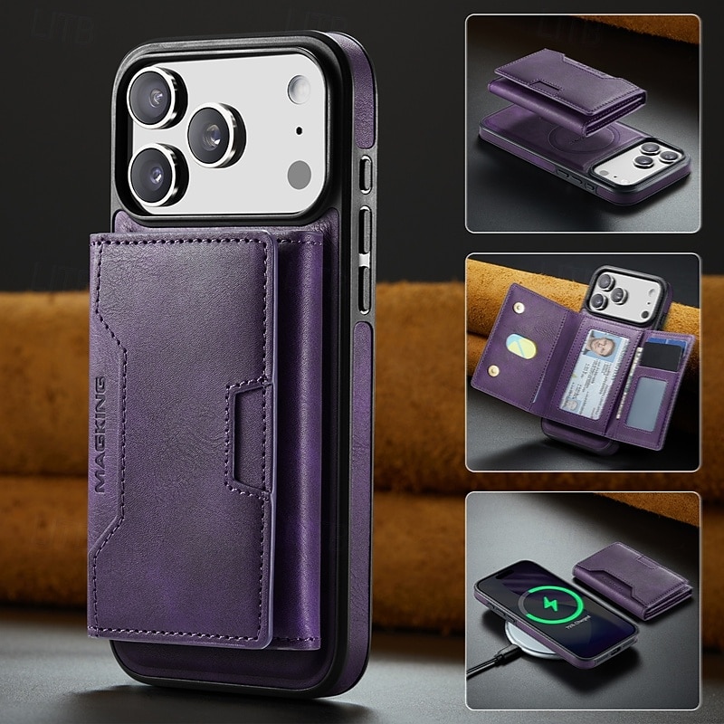 telefono Custodia Per iPhone 17 Pro Max 17 Air 16 15 14 Pro Max Plus 13 Pro Max Custodia Portafoglio con Supporto Resistente agli urti Retrò Pelle PU del 2026 a $24.99 –P9