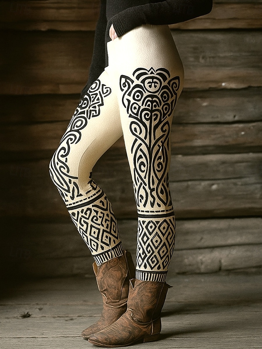 Leggings da donna Viking Boho vacanza stile etnico vintage a lunghezza intera vita alta grafica floreale astratta stampa 3D quick dry traspirabilità morbido elasticizzati formali vacanza rosa blu del 2025 a $19.99 –P4