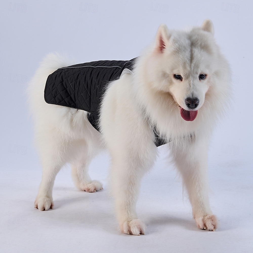 Varm hundtäcke vattentät vintertäcke för valpar med spännen, reflekterande justerbar snöjacka för husdjur, fleecetröja för medelstora hundar 2026 - $22.99 –P4