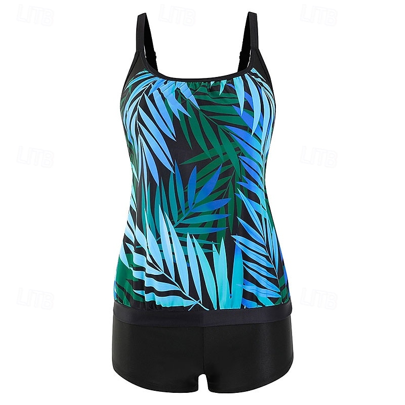 Mujer Bañadores 2 piezas Slips Traje de baño Espalda al Aire Vacaciones Ropa de playa Graphic Leopardo Escote Redondo Sin Mangas Trajes de baño 2026 - $28.99 –P9